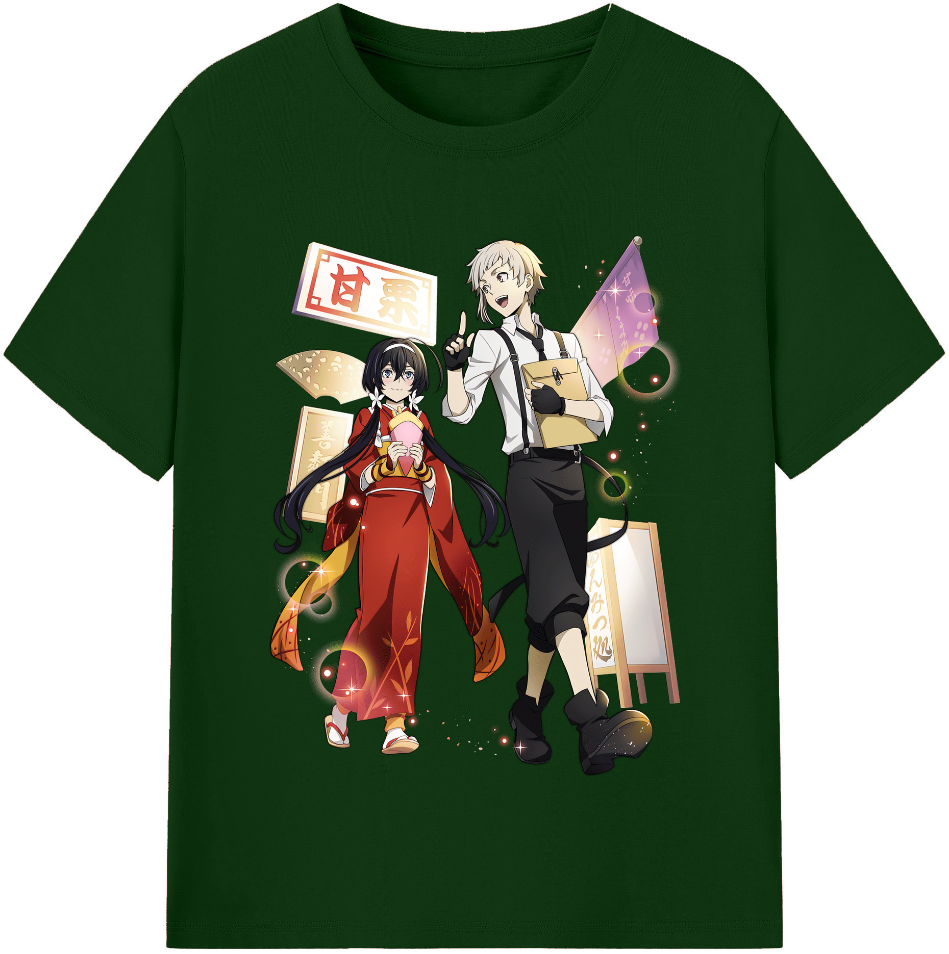 （画像用） 文豪ストレイドッグス Bungo Stray Dogs 綿100％半袖Tシャツ（フロントプリント）